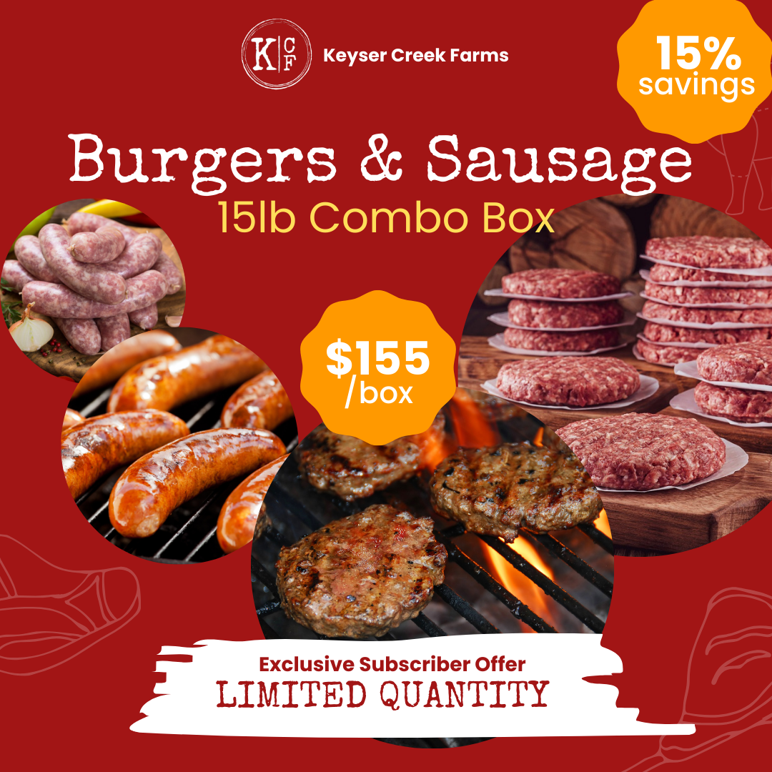 Burger & Sausage Combo Box - 15lbs